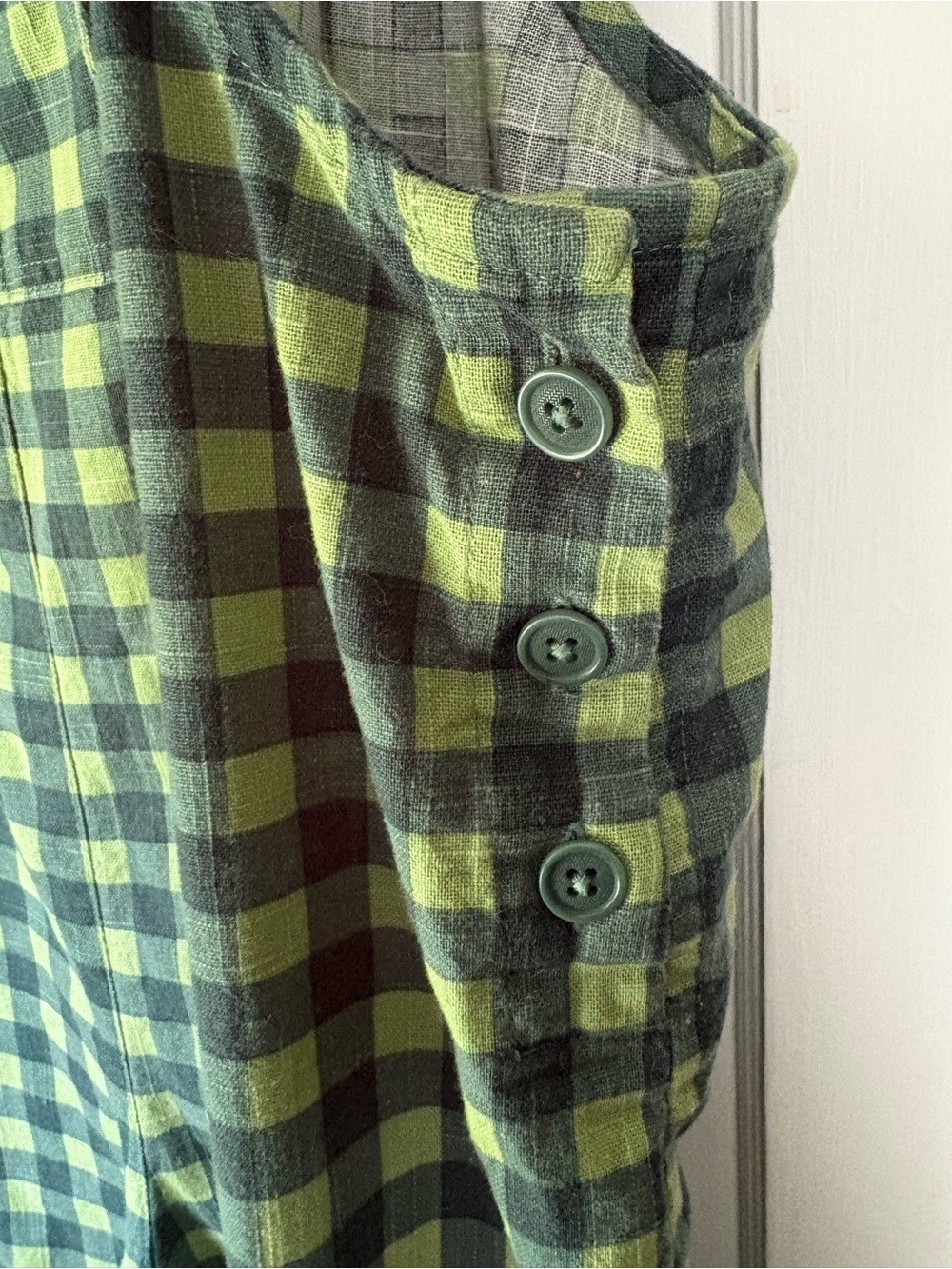 Lucy & Yak | Ali Slouchy Cotton Dungaree | Gabriella Gingham Print | UK 14/US 10 - Picture 4 of 9